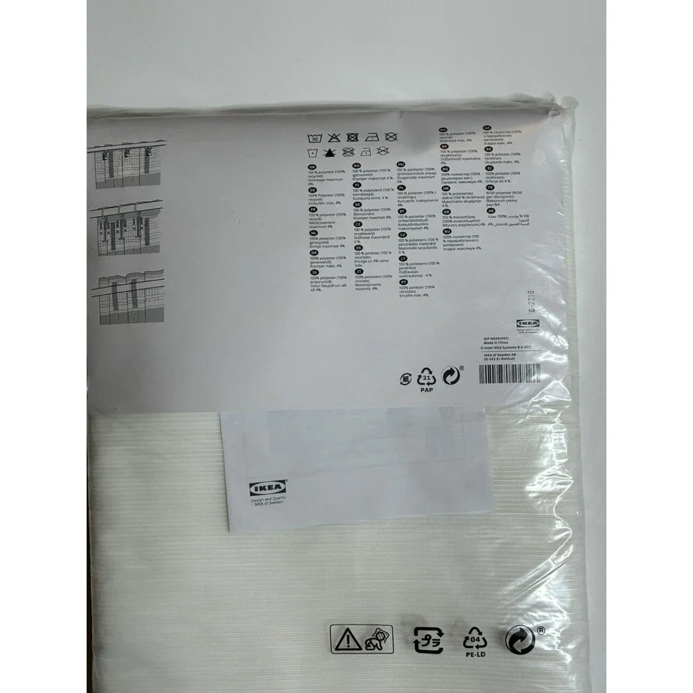 1 Pair Ikea Gjertrud Sheer Curtains 2 Panels 57